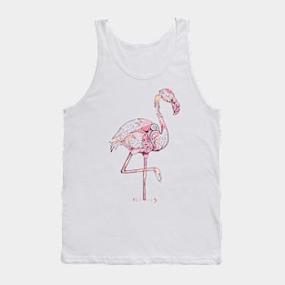 Pink Flamingo  Zentangle Abstract Tank Top